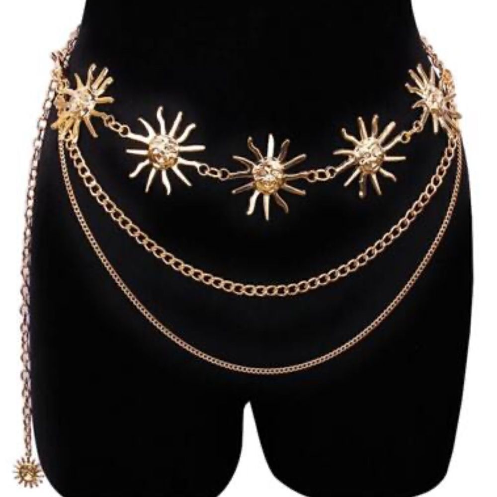Bohemian sun chain belt A885